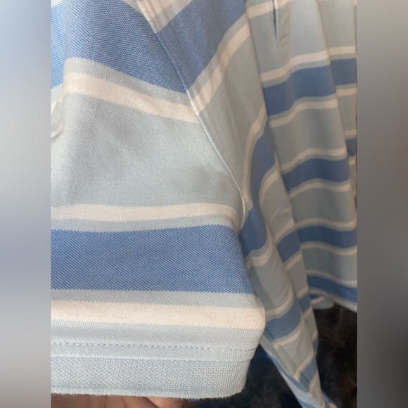 Izod Size size L Advantage Performance Natural Stretch Blue White Polo - Picture 2 of 5